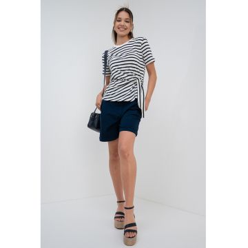 Tricou de bumbac organic cu nod lateral