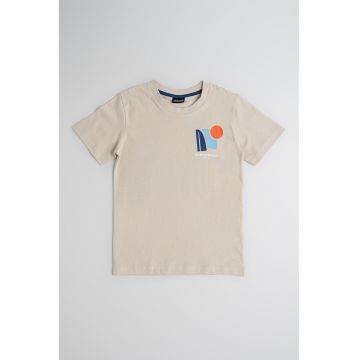 Tricou din bumbac cu imprimeu discret
