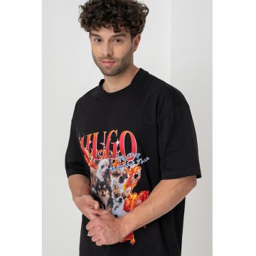 Tricou din bumbac cu imprimeu logo