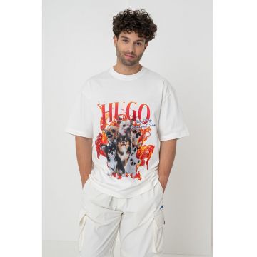 Tricou din bumbac cu imprimeu logo