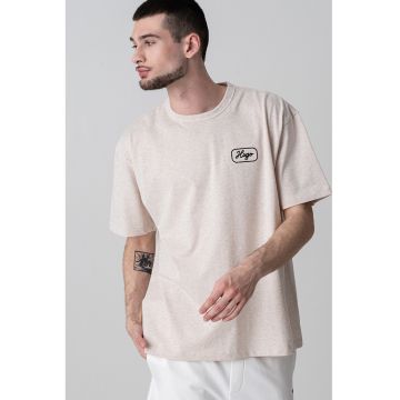Tricou din bumbac cu imprimeu text
