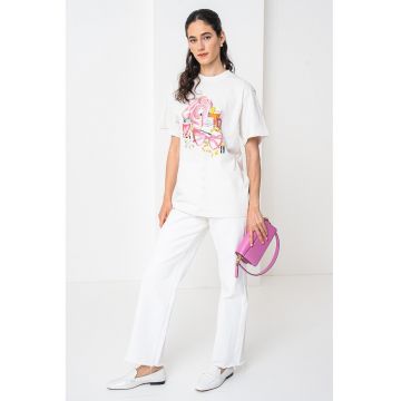 Tricou din bumbac cu mesaj