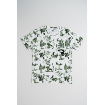 Tricou din bumbac cu model tie-dye