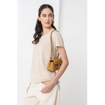 Tricou din in cu decolteu rotund Evelina