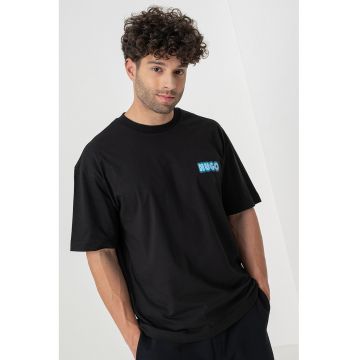 Tricou dn bumbac cu imprimeu grafic pe partea din spate