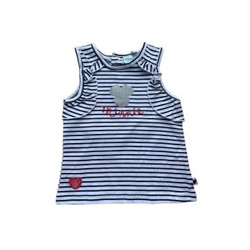Tricou fete -  Minnie Mouse - Imprimeu cu sclipici - Alb - Bumbac -
