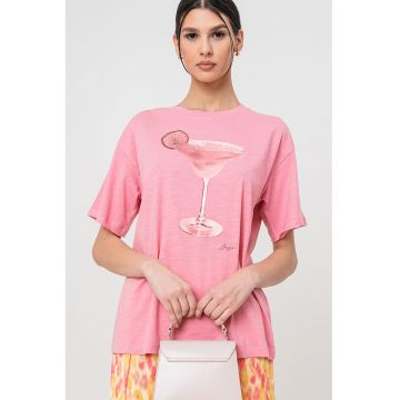 Tricou lejer cu imprimeu grafic