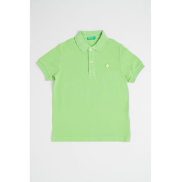 Tricou polo din bumbac pique cu logo