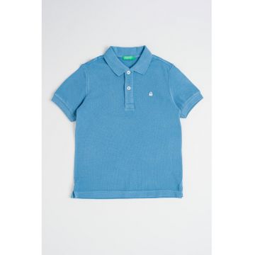 Tricou polo din bumbac pique cu logo