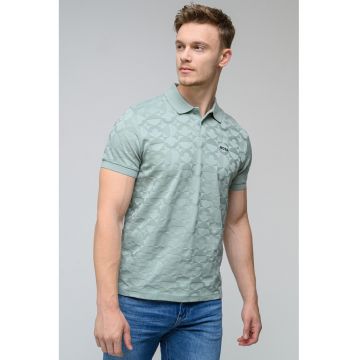 Tricou polo texturat