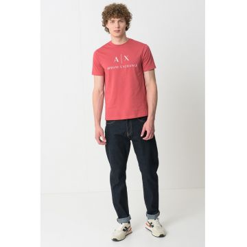 Tricou slim fit de bumbac cu logo