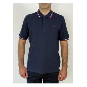 U.S. Grand POLO Tricou polo barbati cu logo si detalii contrastante - Regular fit
