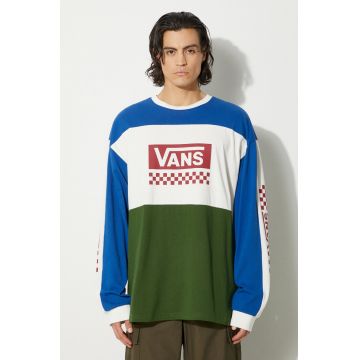 Vans longsleeve din bumbac Premium Classics LX Branded Panel cu imprimeu, VN000K2KBXU1