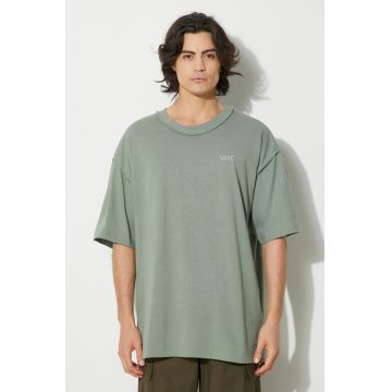 Vans tricou din bumbac Premium Classics LX barbati, culoarea verde, neted, VN000GBYE8A1