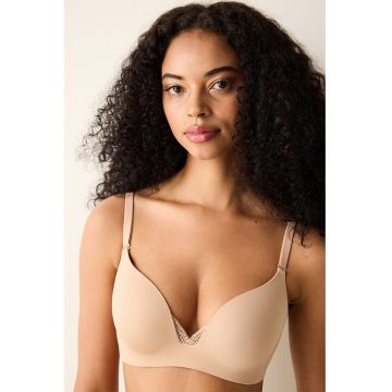 Sutien cu model uni - decolte adanc si garnituri din dantela