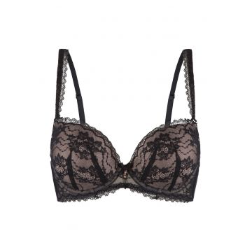 Sutien push-up cu insertii de dantela
