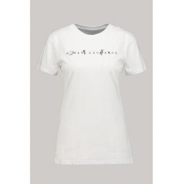 Tricou cu decolteu la baza gatului si logo