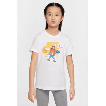 Tricou cu logo si decolteu la baza gatului