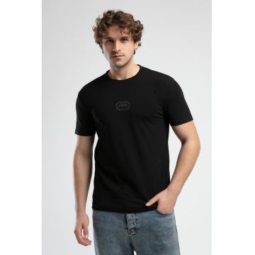Tricou cu logo si decolteu la baza gatului