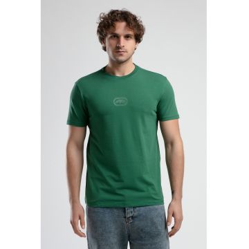 Tricou cu logo si decolteu la baza gatului