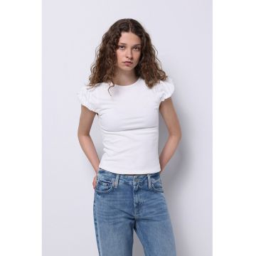 Tricou cu maneci bufante