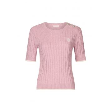 Tricou cu nasturi metalici decorativi