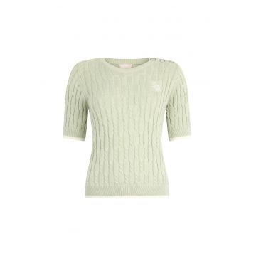 Tricou cu nasturi metalici decorativi