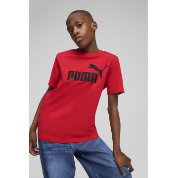 Tricou de bumbac cu decolteu la baza gatului si logo Tricou de bumbac cu decolteu la baza gatului si logo