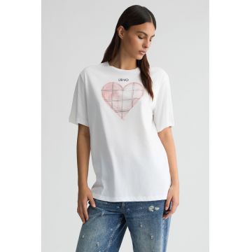 Tricou de bumbac cu logo