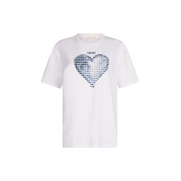 Tricou de bumbac cu logo