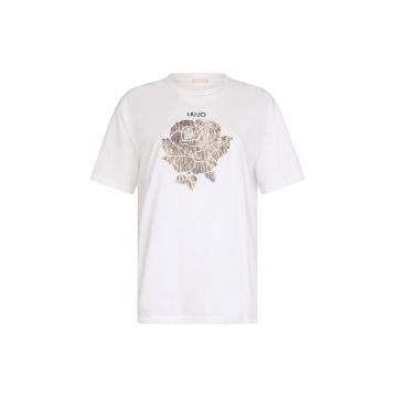 Tricou de bumbac cu logo