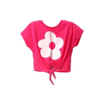 Tricou de bumbac cu prindere la terminat