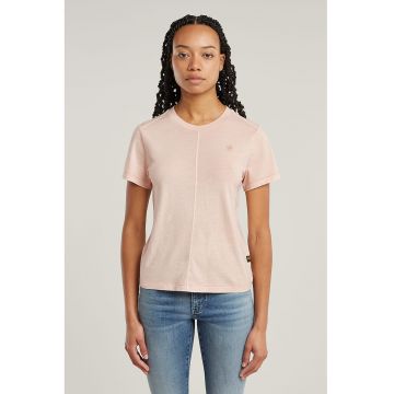 Tricou de bumbac organic cu decolteu la baza gatului