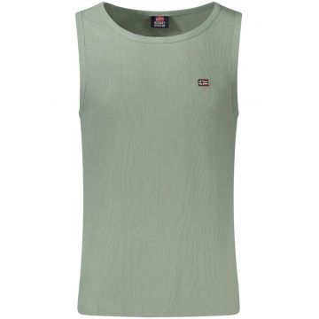 Tricou fara maneci barbati - cu mini logo brodat - Regular fit