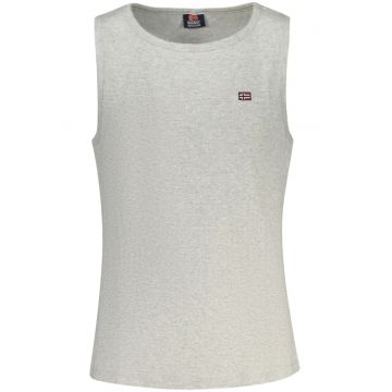 Tricou fara maneci barbati - cu mini logo brodat - Regular fit
