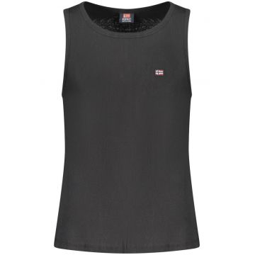 Tricou fara maneci barbati - cu mini logo brodat - Regular fit