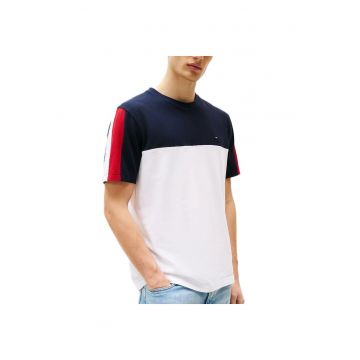 Tricou  pentru Barbati - global stripe colourblock tee - MW0MW39170-YBR - Alb