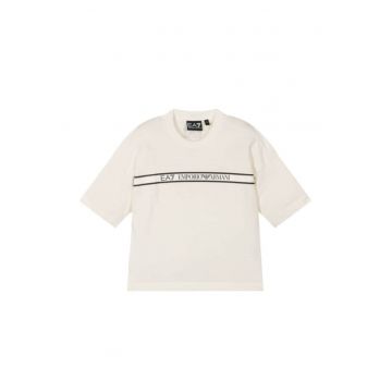 Tricou  pentru Fete - boy tee extended logo - 7B000069-AF10378-U0005 - Alb