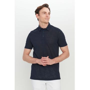 Tricou polo cu fenta cu nasturi