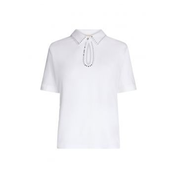 Tricou polo cu strasuri
