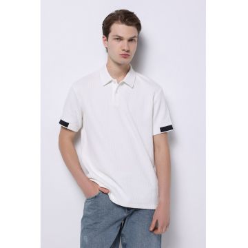 Tricou polo striat