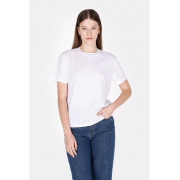 Tricou regular-fit cu decolteu la baza gatului