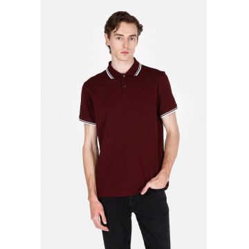 Tricou regular fit cu guler polo