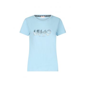 Tricou slim fit cu strasuri