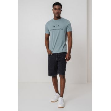 Tricou slim fit de bumbac cu logo