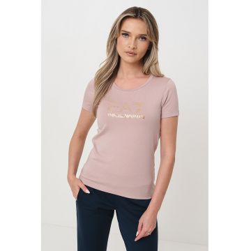 Tricou slim-fit din amestec de modal si bumbac