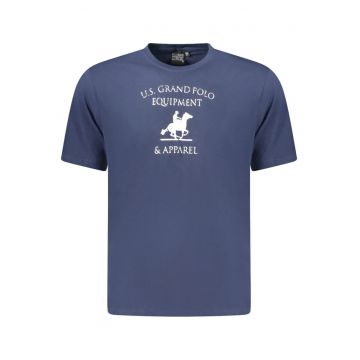 U.S. Grand POLO Tricou barbati cu imprimeu din bumbac - regular fit - bleumarin -