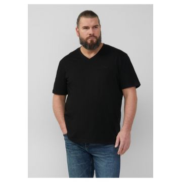 Big Sizes Tricou barbati big sizes cu decolteu in V - croiala Regular Fit - Negru -