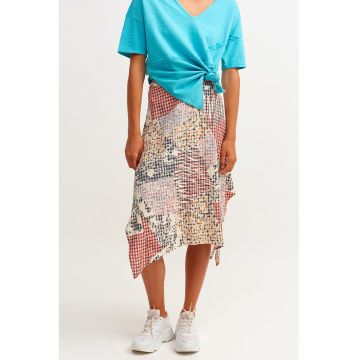 Bluza lejera de bumbac cu decolteu in V