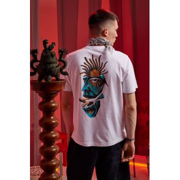 Medicine tricou din bumbac culoarea alb, cu imprimeu